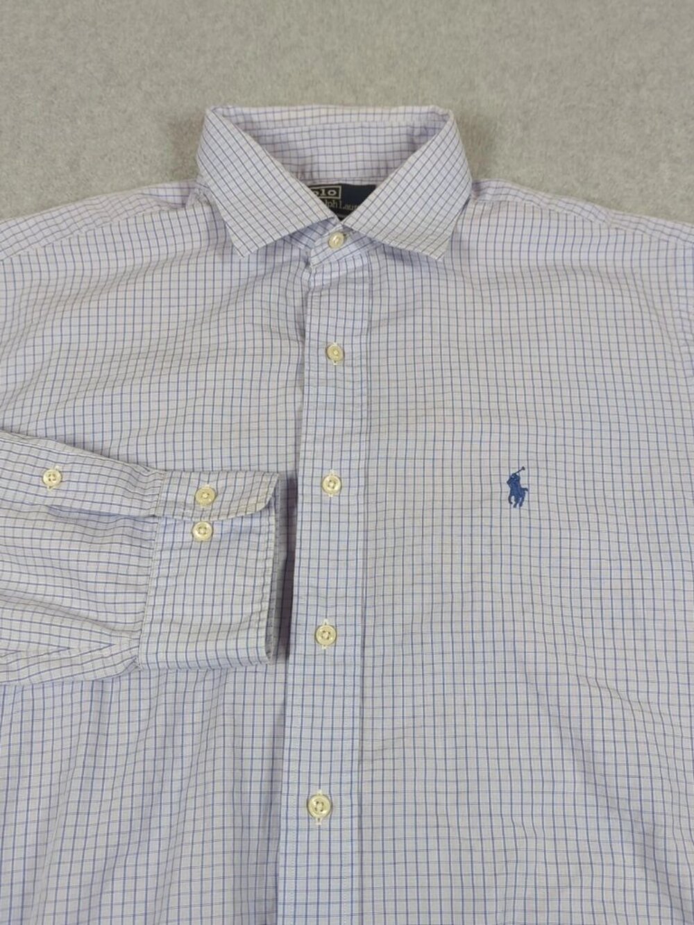 Polo Ralph Lauren Philip Shirt Men's 17 34/35 Gingham Check Dress Button Up
